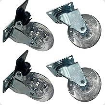 Rodízio 180Kg Kit 4 Un Rodinhas 75mm Com Trava Sem Trava