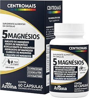 Mix De Magnésio 5 Em 1 Tetra Magnésio Para Cognição 100% Puro 600mg 60caps