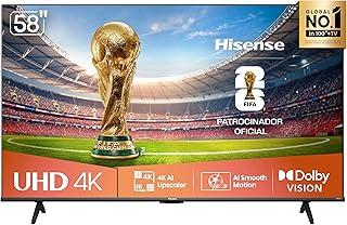 Hisense Smart TV 4K 58" Polegadas 58A6NV com Dolby Vision, HDR10, HLG, DTS Virtual X, Compatibilidade Alexa e Google Home
