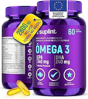 Ômega 3 2800 mg por Cápsula com Vitamina E | EPA & DHA de Óleo de Salmão | Alta Concentração | 60 Cápsulas