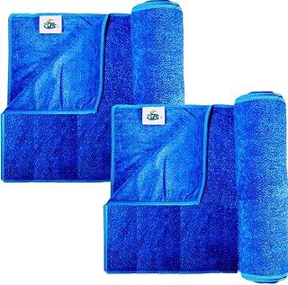 2 Toalha de Secagem Automotiva Microfibra 50x90 Macia Não Risca Para Secar JS