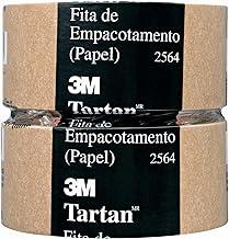 Scotch, 3M, Fita de Empacotamento, Tartan, Papel, Marrom, 50mmx50m, 2 rolos