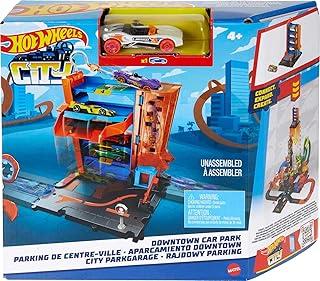 Hot Wheels City Pista de Brinquedo Garage Altura Dupla para crianças a partir de 4 anos