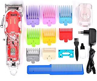 NG-407 NG327 NG320 NG108 NG408 estilo transparente com suporte de carga profissional recarregável clipper cord & aparador cabelo sem fio vermelho 100V-240V 2024 w-mark 6500rpm 2600mah