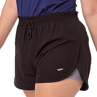 Short Duplo Academia Feminino Com Bolso Interno Corrida Elite Fitness