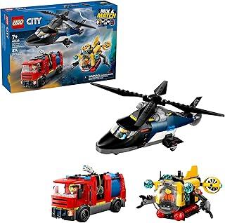LEGO City Great Vehicles Remix de Helicóptero, Caminhão dos Bombeiros e Submarino 60462