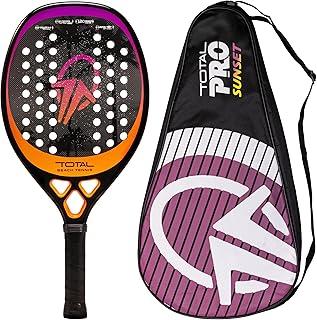 Raquete Beach Tennis Carbono 12k Total Pro Sunset + Capa | Leve e equilibrada | 1 ano de garantia