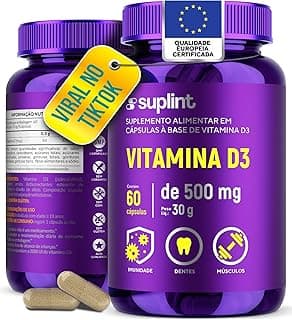 Vitamina D3 2000 UI – Suplemento Vitamínico em Cápsulas Veganas | Sem Glúten e Não Transgênico – 60 Cápsulas