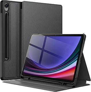 JETech Capa para Samsung Galaxy Tab S9 11 Polegadas com S Pen Suporte de Lápis, Suporte Fólio Fino Estojo Protetora para Tablet, Visualização Multiângulo (Preto)