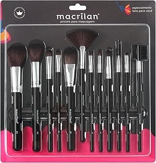 Kit com 12 pincéis para maquiagem - KP9-1A, Macrilan com 31.31% de desconto por R$ 64,50 na amazon