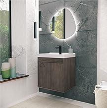 RIVERZZA Gabinete Armario para Banheiro 100% MDF com Cuba - Cremona Munique 40cm