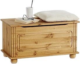 IDIMEX Baú Assento Organizador Madeira Maciça Bristol (Madeirado)