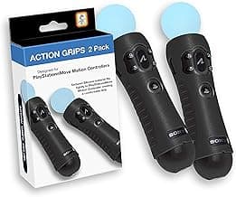 Officially Licensed Sony PlayStation Action Grips for PlayStation Move Motion Controllers – Textured Silicone