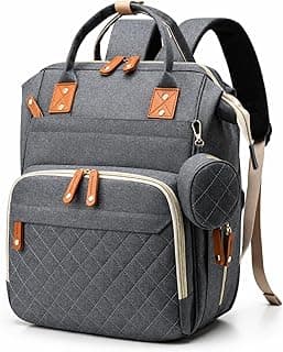 Mochila Bolsa Maternidade com 3 Bolsos Térmicos à Prova D'água Alças Acolchoadas é Ideal para Mamães e Bebês