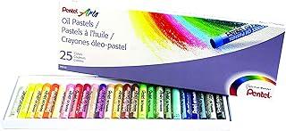 Pentel Arts Oil Pastel Set, cores sortidas, conjunto de 25 (PHN-25)