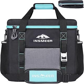 INSMEER 60 Latas/40 litros Hielera Portátil, Bolsa Térmica Aislada, Bolsa de Refrigeración pequeña con Correa para el Hombro, Plegable Fugas enfriadores portátiles para Camping