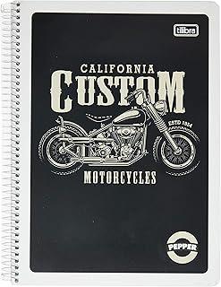 Caderno de 01 Matéria Flexivel, Pepper Masculino 80 Folhas - Pacote com 4 Cadernos, Tilibra, 23.602-1, Capas Sortidas