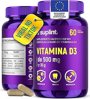 Vitamina D3 2000 UI – Suplemento Vitamínico em Cápsulas Veganas | Sem Glúten e Não Transgênico – 60 Cápsulas