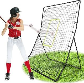 172 * 122.5 cm Rede Portátil de Beisebol e Softball, Rede de Rebote para Treino de Softball, Rede de Treino, Rede de Pitchback de Beisebol, Treinador de Retorno de Arremesso