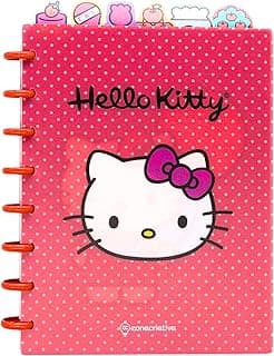 Zonacriativa - Caderno de Anotações Hello Kitty Sanrio 21x16cm | 6 Divisórias e 72 folhas Offset para organização flexível de suas aulas e projetos com 10% de desconto por R$ 70,20 na amazon