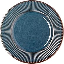 LYOR - Prato para Sobremesa de Cerâmica Linear Azul 20cm
