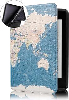 Capa Kindle 10a geração - WB Ultra Leve, Silicone FLexivel e Sensor Magnético - Mapa Mundi (Não Compatível com Paperwhite 10ª Geração)