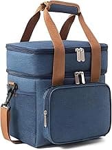 Bolsa Térmica Grande Espaçosa Dois Compartimentos Lancheira Para Marmita, Passeio, Escola, Faculdade, Trabalho Bolsa Para Marmita (Azul) com 10% de desconto por R$ 37,71 na amazon