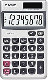 Casio Calculadora de mesa com função padrão SL-300SV | Uso geral | Tela grande de 8 dígitos | Tamanho de bolso | Funções básicas de matemática | Ideal para casa e escritório com 29.08% de desconto por R$ 57,06 na amazon