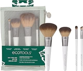 Kit de pincéis de maquiagem EcoTools On-The-Go, ecologicamente correto, cerdas sintéticas, 5 peças com 21.09% de desconto por R$ 66,95 na amazon