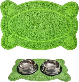 Tapete Pet em PVC, Jogo Americano, Tapete Cachorro, para Comedouro e Bebedouro, Caixa de Areia, Gatos e Cachorros, Limpeza e Organização, Fácil Limpar e Higienizar. 40x26cm (Verde, ÚNICO)