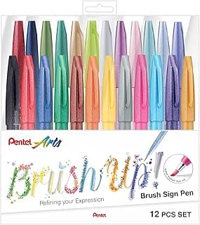Pentel Caneta Pincel Brush Sign Pen Kit 24 Cores KITBRUSH-24 com 38.7% de desconto por R$ 198,87 na amazon