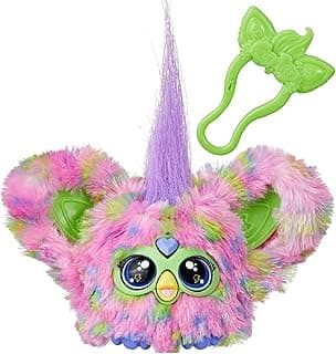 Furby Furblets Too-Koo Mini brinquedo de pelúcia eletrônico com sons para crianças, colecionável interativo, macio ao toque, marrom