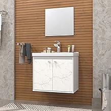 RIVERZZA Gabinete Banheiro Armario Cuba Pia - Bergamo Branco