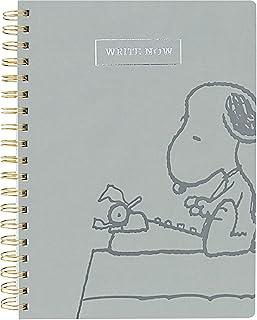 Citação Graphique em espiral de couro vegano, focagem de amendoim, citação de foco no bem na capa – perfeita para tirar notas, listas e mais, Snoopy Type