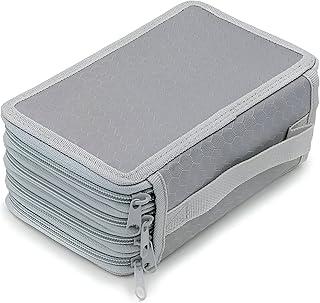 Estojo Escolar Premium Grande Com 4 Divisórias, Alça De Transporte, Para 72 Canetas Ou Lápis, Com Zíper, Organizador Versátil E Resistente, Marca VARENZIA