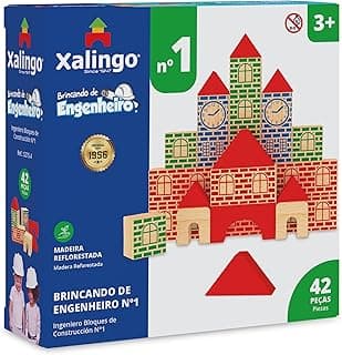 Xalingo Brincando de Engenheiro I, Multicolorido, Blocos 42 peças