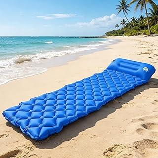New Hawaii Colchonete Camping Colchão Inflável Solteiro Modelo Boca, Praticidade e Conforto para Acampamento (Azul)