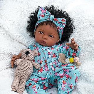 Brastoy Bebê Reborn Boneca Silicone Menina Negra Pintada Original 55cm