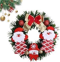 Guirlanda de Natal 30 cm, com 12 Enfeites Decorativos, uma Bela Decoração Festiva, Guirlanda de Natal para Porta