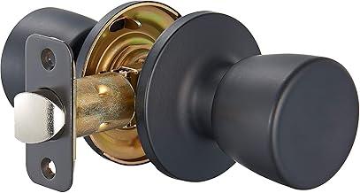 Amazon Basics Maçaneta de porta tulipa, passagem, preto fosco