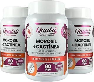Kit 3 Morosil Cactínea Flor de Laranjeira Peptídeos de Colágeno Verisol Suplemento 3x60 cápsulas Sem Glúten Sem GMO Qnutri