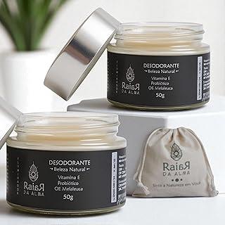 Kit Desodorante Natural Vegano com Vitamina E, Probiótico, Melaleuca, Copaíba, Manteigas de Cupuaçu e Manga. Óleos Essenciais de Alecrim e Capim Limão. Purifica, Nutre, Protege e Ilumina. Raiar da Alma