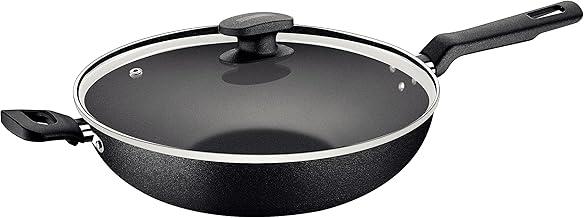 Wok Tramontina Loreto em Alumínio com Revestimento Interno Antiaderente Starflon Max com Tampa de Vidro 28 cm 3,3 L