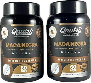Kit 2 x Maca Negra 1000mg Por Dose 60 Cápsulas Suplemento Natural Sem Glúten Qnutri