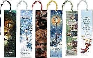 Kit com 6 Marcadores de Página com Tassel Nárnia – Marcadores Literários Inspirados em As Crônicas de Nárnia | Papelaria Criativa, Presente para Leitores e Fãs de Fantasia