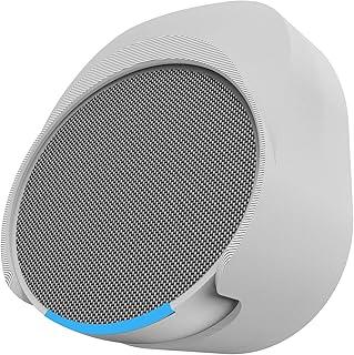 Splin Suporte All In One Tomada Para Smart Speaker Alexa Echo Pop - Amazon - Modelo Compacto Fonte Horizontal (branco)