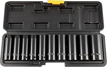 EDA Jogo Soquetes Impacto Longo Cv Encaixe 1/2' Com 10 Peças 10-27Mm Eda