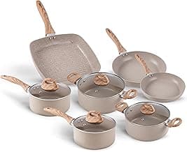 Brinox, Jogo de Panelas 7 peças Smart Plus Areia indução Brinox