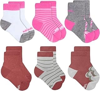 Kit 6 Pares Meias Bebê INFANTIL Mash Recém Nascido Criança Algodão Cano Médio