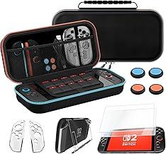Estojo de Transporte para Nintendo Switch 2 (2025) 10 em 1, Case con Capa Protetora Rígida Portátil para Viagem com 2 Películas Temperadas, 2 Protetores de TPU para Joycon, 4 Tampas Basculantes e Uma Capa de Cristal